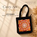 Terracotta Mandala Art Print Canvas Tote Bag