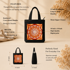 Terracotta Mandala Art Print Canvas Tote Bag