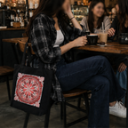 Pink Mandala Art Print Canvas Tote Bag