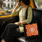 Terracotta Mandala Art Print Canvas Tote Bag
