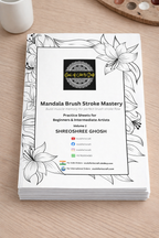 Mandala Brush Stroke Mastery Workbook vol 1 – 40 Page Guided Practice PDF