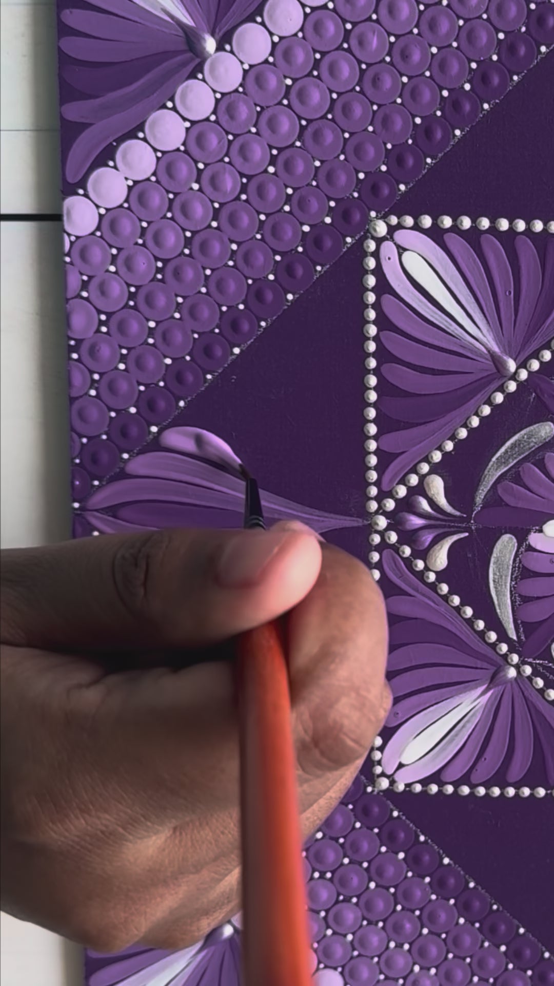 Purple Mandala Art Print Canvas Tote Bag