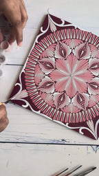 Pink Mandala Art Print Canvas Tote Bag